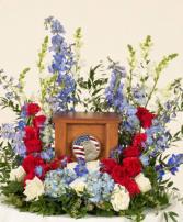 Thank You For Your Service  Memorial Flowers 