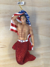 Patriotic merman Merman hanging decor
