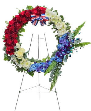  Patriotic Round  Standing Spray