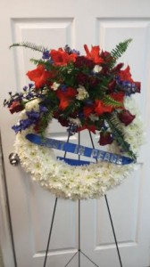 Patriotic Salute Sympathy Wreath