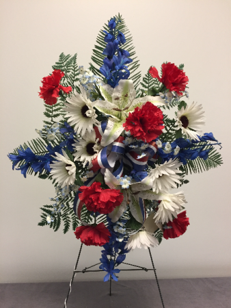 Patriotic Silk Spray Memorial Day Flowers
