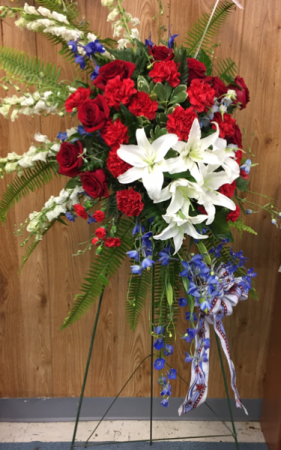 Patriotic Spirit Red, white and blue Fresh flowers 