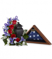 Patriotic Tribute Cremation/Urn arrangement (URN NOT INCLUDED)