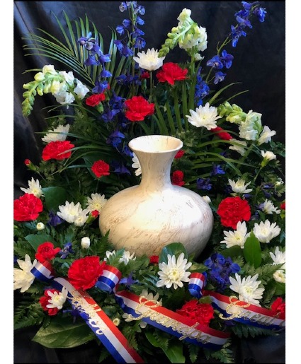 Patriotic Urn Wreath Sympathy