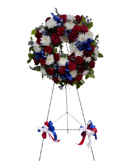 Patriotic Wreath Funeral Wreath