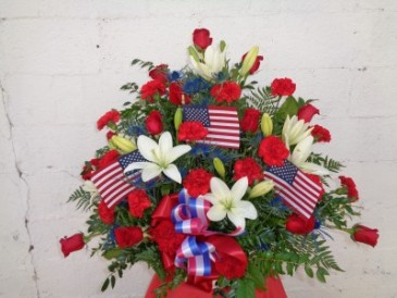 Pat's Patriotic Arrangement in Lansing, MI | Anthony's Flowers