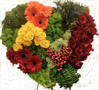 Creative Pave styled  Heart Standing Solid Heart in Northport, NY | Hengstenberg's Florist