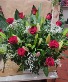 Pavoreal red roses and  oriental lilies  Valentine arrangement