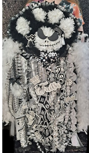 PAW /JACK SKELLINGTON LIGHTED  ULTRA GRANDE BLACK, WHITE AND SILVER