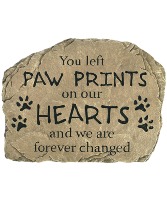Paw Prints Garden Stone