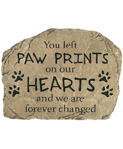 Paw Prints Garden Stone