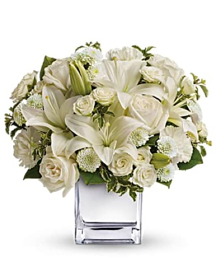 Peace & Joy Bouquet Glass Vase