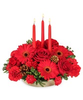 PEACE ~ JOY ~ NOEL HOLIDAY CENTERPIECE  Shown at $75.00