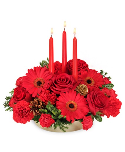 PEACE ~ JOY ~ NOEL HOLIDAY CENTERPIECE  Shown at $75.00