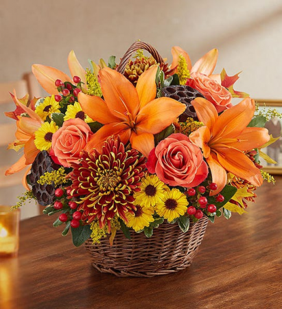 Peace, Prayers, and Blessings Fall Basket Arrangement