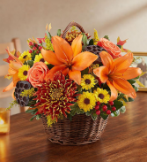 peace, prayers and blessings fall floral arrangement
