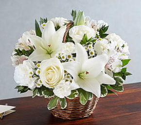 Peace, Prayers & Blessings™ All White Sympathy Arrangement in Croton On Hudson, NY | Cooke's Little Shoppe Of Flowers Peace, Prayers & Blessings™ All White Sympathy Arrangement in Croton On Hudson, NY | Cooke's Little Shoppe Of Flowers