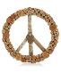  Peace Wreath Handmade Layered  Takip Wood Slice Peace Wreath