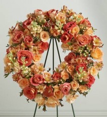 Peach Tribute  Wreath SY138