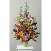 Peaceful Array Mixed flowers that are available in season