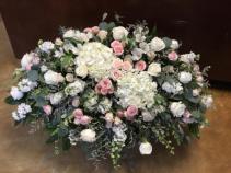 Peaceful Blush Casket Spray Sympathy