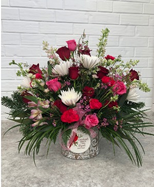 Peaceful Cardinal Floral Arrangement