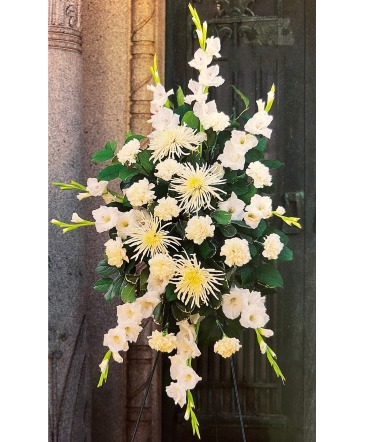 PEACEFUL COMFORT STANDING SPRAY in Galveston, TX | MAINLAND FLORAL