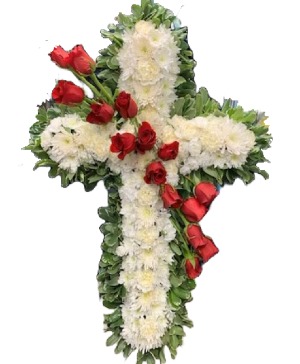 PEACEFUL CROSSOVER IN RED Standing Cross