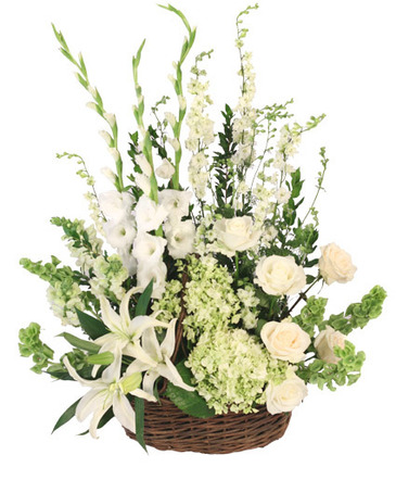 Peaceful Basket Arrangement in Hesperia, CA | FAIRY TALES FLOWERS & GIFTS