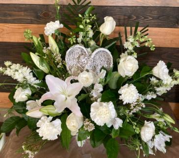 Peaceful Garden Sympathy Flowers Basket in Lakeside, CA | Finest City Florist