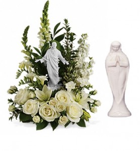 Peaceful Garden Funeral Arrangement in Newmarket, ON | FLOWERS 'N THINGS FLOWER & GIFT SHOP