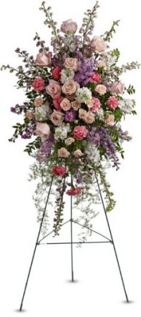 Peaceful Garden Spray Standing Spray in Lauderhill, FL | A ROYAL BLOOM FLOWERS & GIFTS