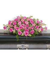 Peaceful Pink Casket Spray Casket Piece