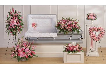 Peaceful Pinks  Service Set in Arlington, WA | What's Bloomin' Now Florist Gifts Flower Delivery