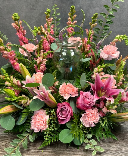 Peaceful Pinks Urn Arrangement