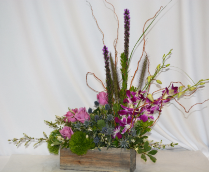 PEACEFUL PURPLE TRIBUTE Flower Arrangement