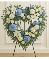 Peaceful Reflections Heart Wreath Funeral