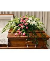 PEACEFUL REST CASKET SPRAY Funeral Flowers
