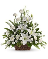Peaceful White Lilies  