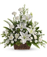 Peaceful White Lilies  Basket