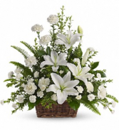 Peaceful White Lilies Funeral Tribute