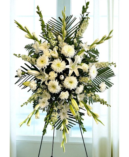 Peaceful: White Standing Spray
