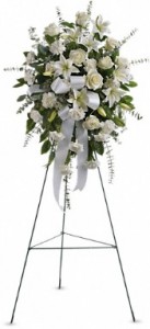Peaceful White Standing Spray
