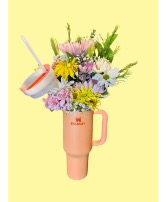 Peach - 40 Oz Stanley + Flowers 