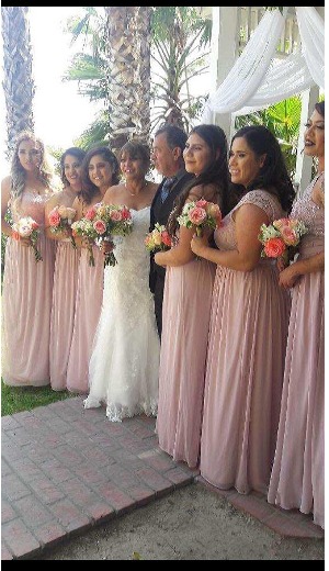 PEACH AND CORAL BLISS WEDDING BOUQUETS