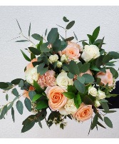 Peach and White wedding bouquet Wedding bouquet