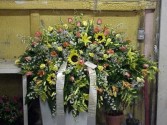 Peach and Yellow Casket Cover