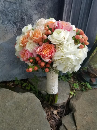 Peach Berry Bouquet Bridal Bouquet