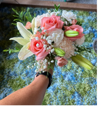 Peach bouquet  Wedding