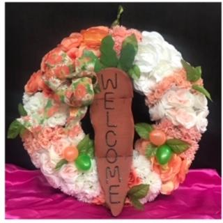 Peach Easter Wreath
